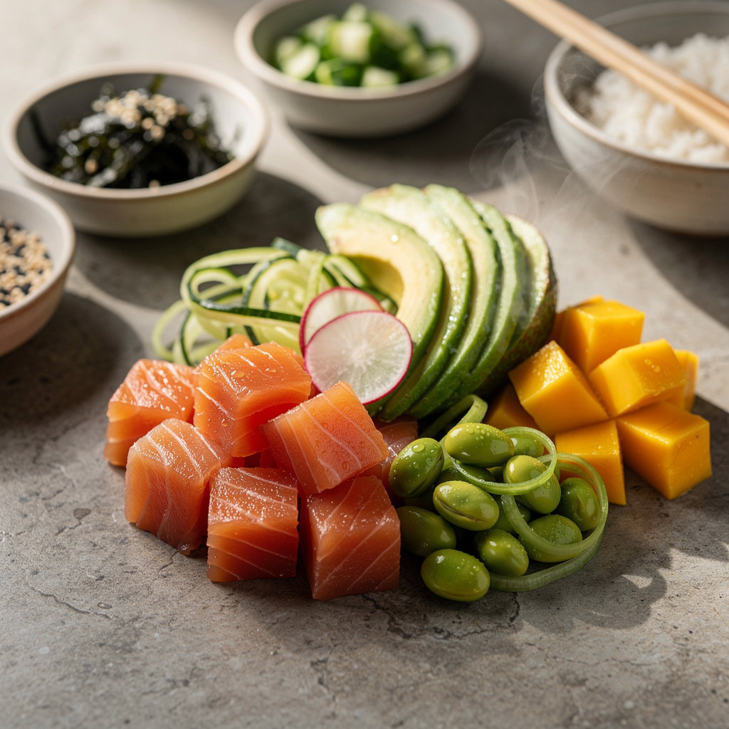 Wok n Poke ingrédients frais de qualité pour bowls asiatiques Toulouse